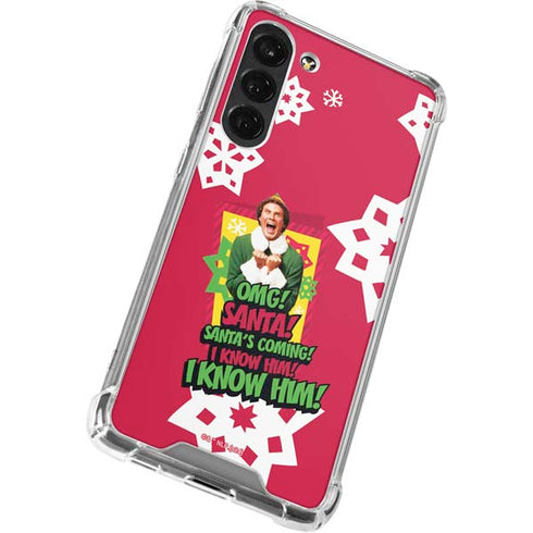 Elf OMG Santas Coming Galaxy S24 FE Clear Case